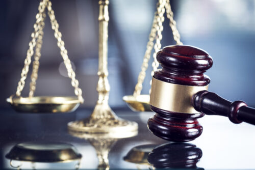 wooden gavel scale